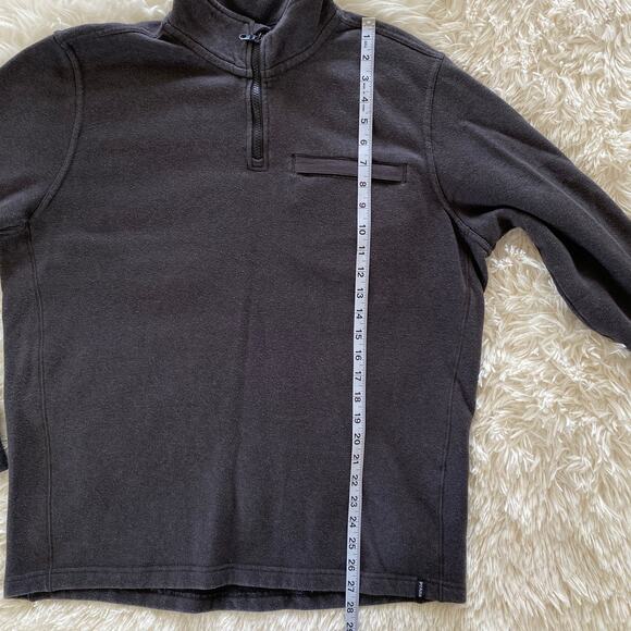 Prana Hemp Blend Men's 1/4 Zip Sweater in Charcoal, size L - Picture 10 of 11